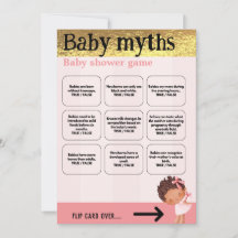 Baby Meisje Roze en Goud Babyshower Game