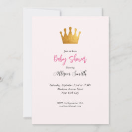 Baby Meisje Roze Fairy Castle Princess Baby shower Kaart