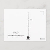 Baby Meisje Roze Foto Doop Dank u Briefkaart (Achterkant)