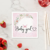 Baby meisje roze glitter servet (Insitu)