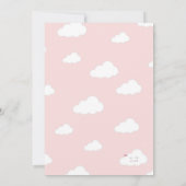 Baby Meisje Roze Hete Luchtballon Douche Uitnodigi Kaart (Achterkant)