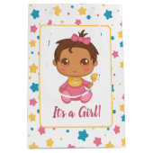 Baby meisje roze jumpsuit donker medium cadeauzakje (Voorkant)