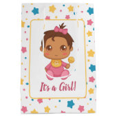 Baby meisje roze jumpsuit donker medium cadeauzakje (Achterkant)