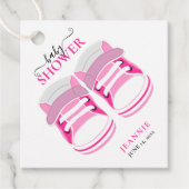 BABY MEISJE ROZE LAARZEN BABY SHOWER BEDANKJES LABELS (Voorkant)
