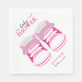 BABY MEISJE ROZE LAARZEN BABY SHOWER Servetten (Voorkant)