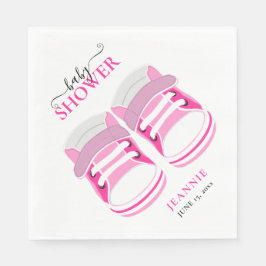 BABY MEISJE ROZE LAARZEN BABY SHOWER Servetten