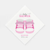 BABY MEISJE ROZE LAARZEN BABY SHOWER Servetten (Hoek)