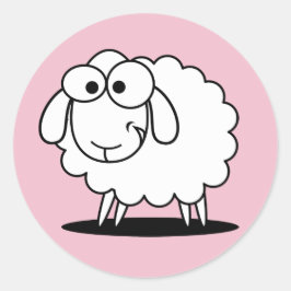 Baby meisje roze lam stickers