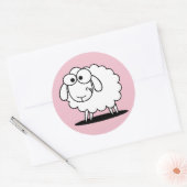 Baby meisje roze lam stickers (Envelop)