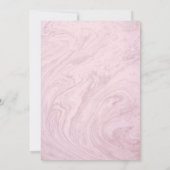 Baby Meisje Roze Marmeren Foto Aankondiging Geboor (Achterkant)
