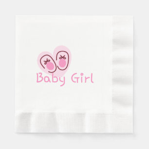 Baby Meisje Roze Schoenen Baby Shower Servet