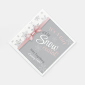 Baby Meisje Roze We zijn Sneeuw Opgewonden Sneeuwv Servet (Hoek)