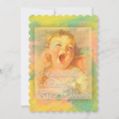 Baby meisje  schattig elegante waterverf kaart (Voorkant)