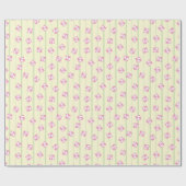 Baby Meisje Schattig Voeten Roze Patroon Douche Cadeaupapier (Vlak)