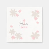 Baby Meisje Schattige Doop Doopsel Papier Servet (Voorkant)