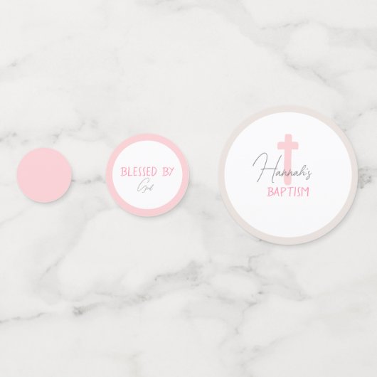 Baby Meisje Schattige Doopsel Tafel Confetti (Voorkanten)