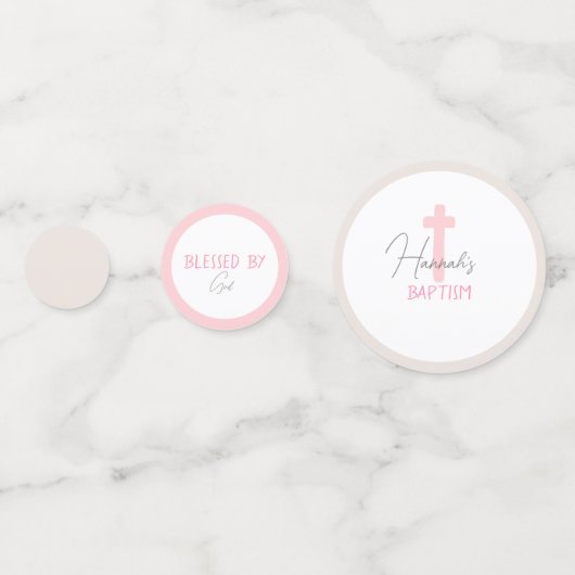 Baby Meisje Schattige Doopsel Tafel Confetti (Achterkanten)