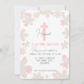 Baby Meisje Schattige Doopsel Uitnodiging (Voorkant)