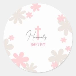 Baby Meisje Schattigee Dooptafel Confetti Sticker