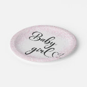 Baby meisje script roze glitter Papier Bord (Gekanteld)