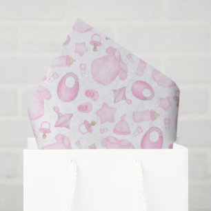 Baby Meisje Shower Decoupage Roze Tissuepapier