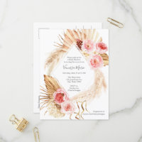 Baby Meisje Shower Modern Boho Pampas gras bloem