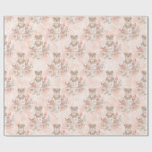 Baby Meisje Shower Teddyberen Inpakpapier (Vlak)