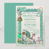 Baby Meisje Shower Uitnodiging Tweets (Voorkant / Achterkant)