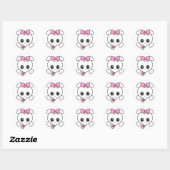 Baby Meisje Skully Ronde Sticker (Vel)