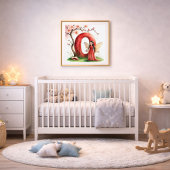 Baby Meisje Slaapkamer Letter O Fee Bloemstuk Poster