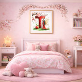 Baby Meisje Slaapkamer Letter T Fee Bloemstuk Poster