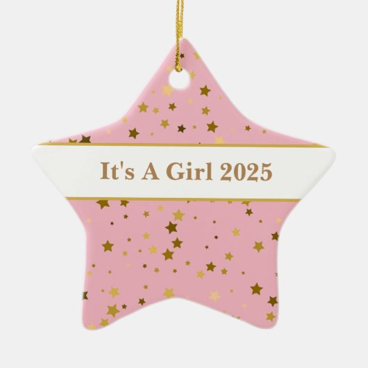 Baby Meisje Star Ornament (Voorkant)