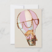 Baby Meisje Teddy Beer Roze Bedankkaart (Achterkant)