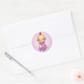Baby Meisje Toon Sticker (Envelop)