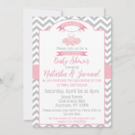 Baby Meisje Tutu Ballet Baby shower Invitation Roz Kaart