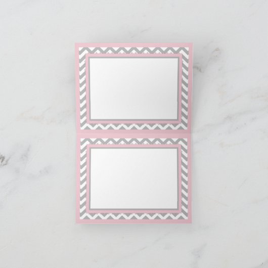 Baby Meisje Tutu Chevron Print Dank u kaart (Binnen)