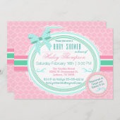 Baby meisje tutu douche uitnodiging (Voorkant / Achterkant)