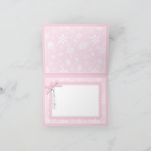 Baby Meisje Tutu Snowflak Print Dank u kaart (Binnen)