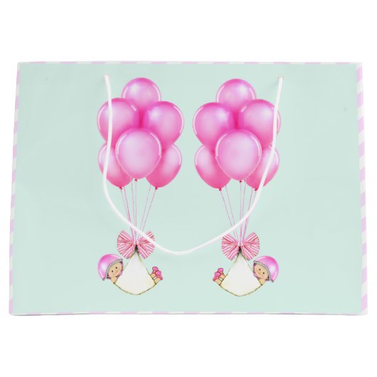 Baby meisje tweeling groot cadeauzakje (Voorkant)