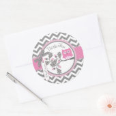 Baby Meisje Uil Chevron Print Dank u Label (Envelop)