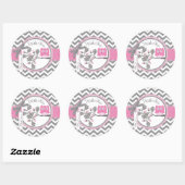 Baby Meisje Uil Chevron Print Dank u Label (Vel)