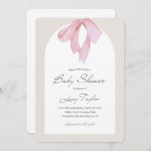 Baby Meisje - Uitnodiging voor een buiendouche (Voorkant / Achterkant)