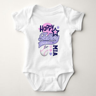 Baby Meisje Vaderdag Baseball Shirt