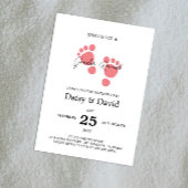 Baby Meisje Voeten Geslacht Onthullen Uitnodiging