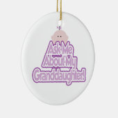Baby Meisje Vraag naar mijn kleindochter Gifts Keramisch Ornament (Rechts)