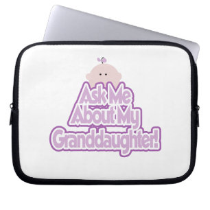 Baby Meisje Vraag naar mijn kleindochter Gifts Laptop Sleeve