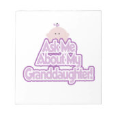 Baby Meisje Vraag naar mijn kleindochter Gifts Notitieblok (Voorkant)