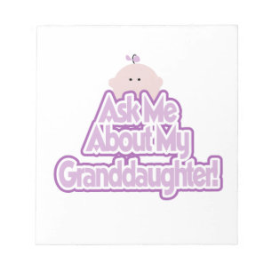 Baby Meisje Vraag naar mijn kleindochter Gifts Notitieblok