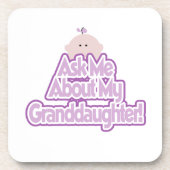 Baby Meisje Vraag naar mijn kleindochter Gifts Onderzetter (Voorkant)