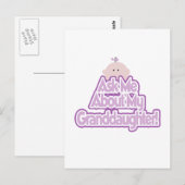 Baby Meisje Vraag over mijn kleindochter Tshirts Briefkaart (Voorkant / Achterkant)